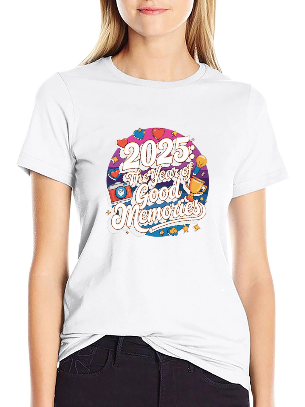 2025: The Year of Good Memories Black T-Shirt