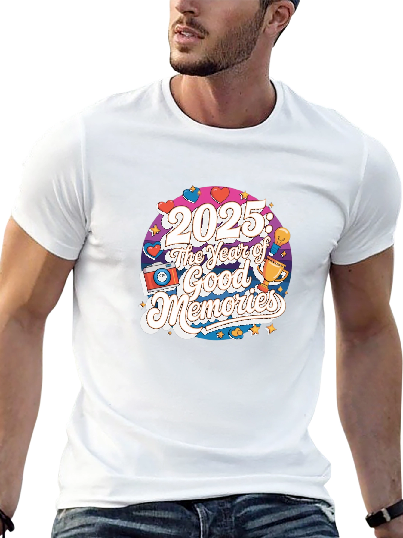 2025: The Year of Good Memories Black T-Shirt