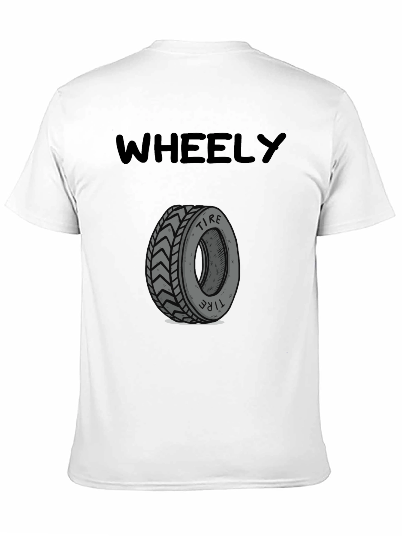 Wheely Tire Graphic Tee - Black Cotton