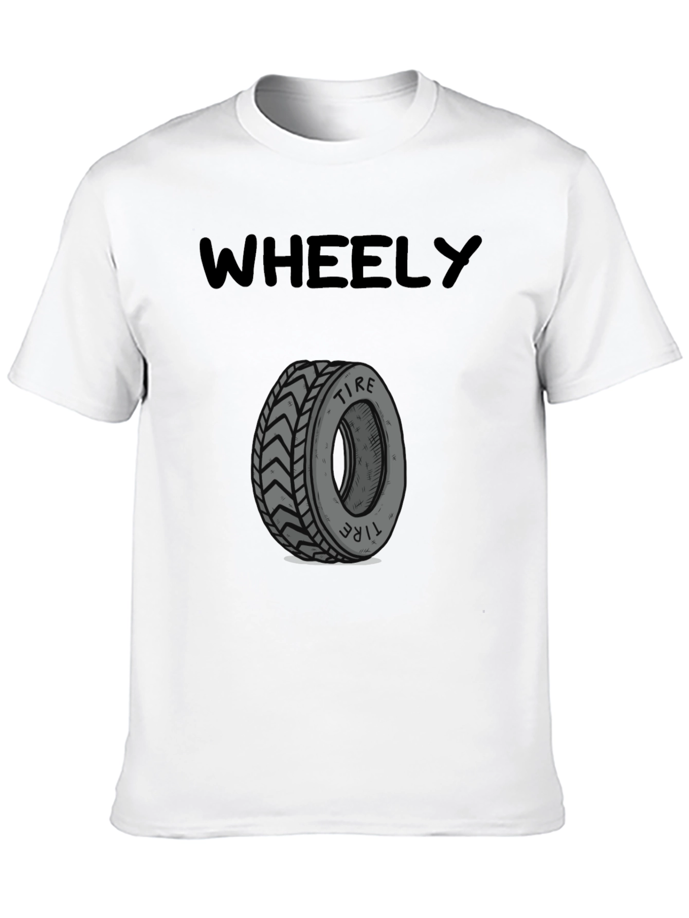 Wheely Tire Graphic Tee - Black Cotton