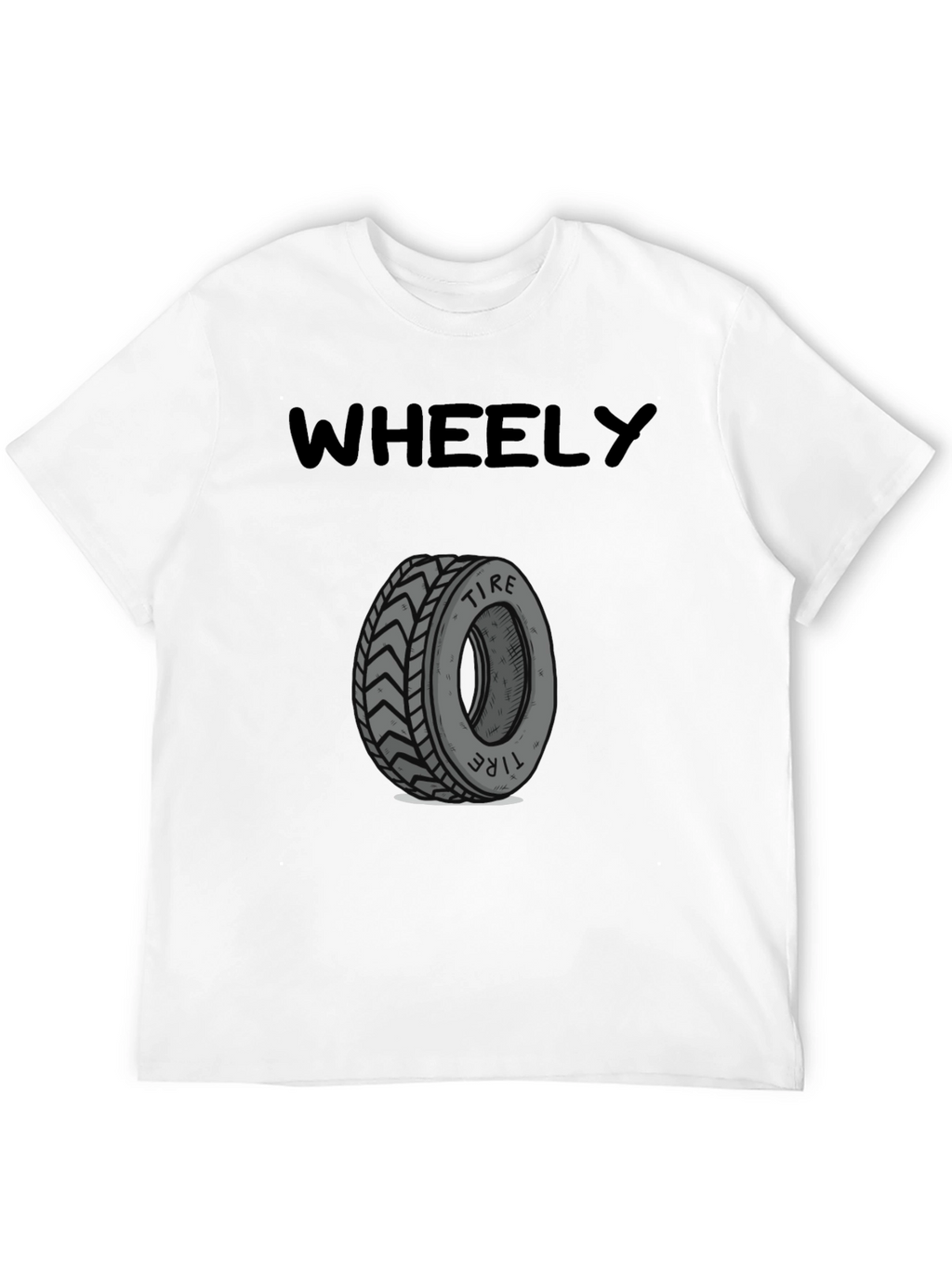 Wheely Tire Graphic Tee - Black Cotton