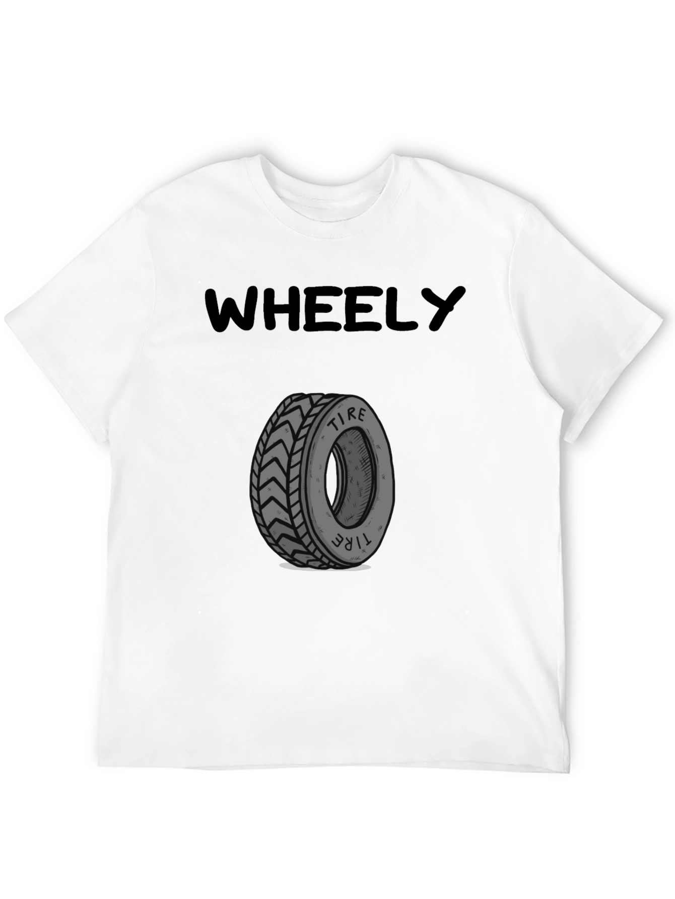 Wheely Tire Graphic Tee - Black Cotton