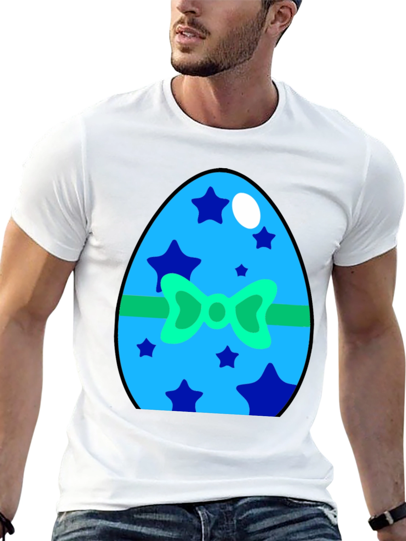 Festive Easter Egg Graphic Tee - Holiday Celebration