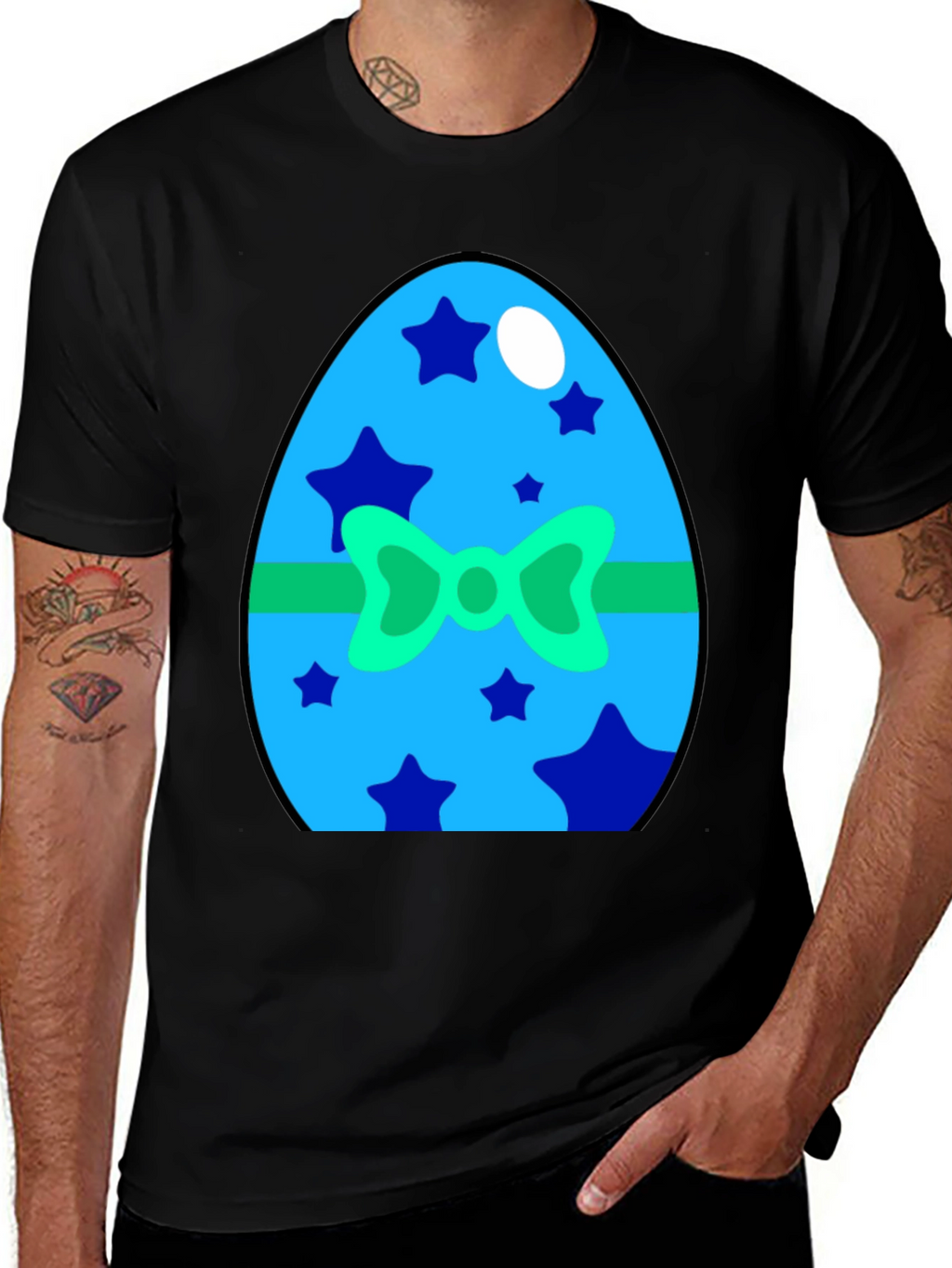 Festive Easter Egg Graphic Tee - Holiday Celebration