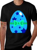 Festive Easter Egg Graphic Tee - Holiday Celebration
