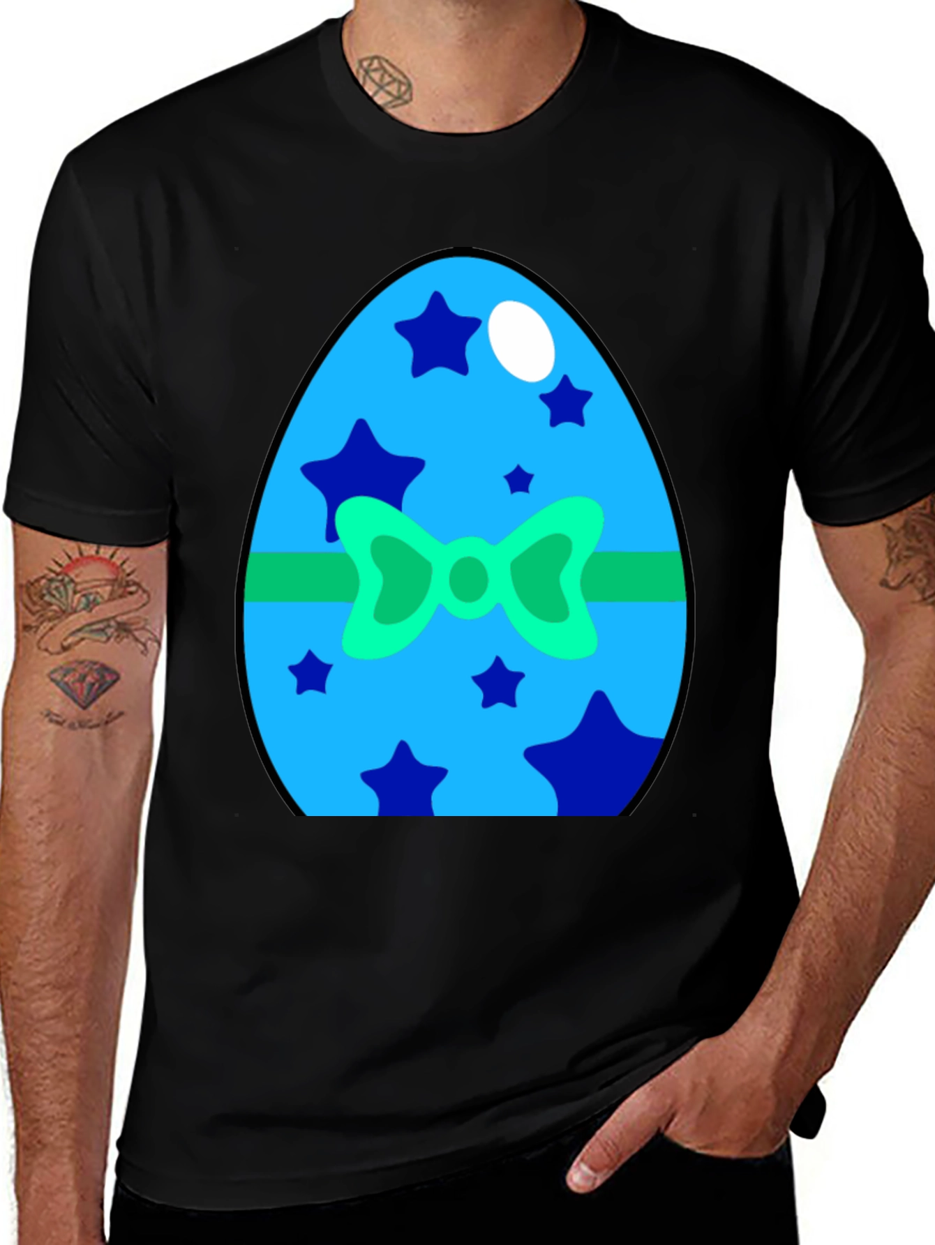 Festive Easter Egg Graphic Tee - Holiday Celebration