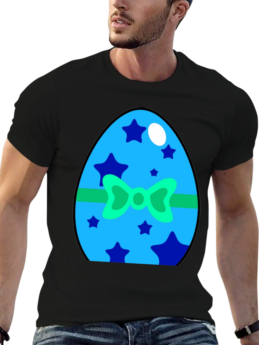 Festive Easter Egg Graphic Tee - Holiday Celebration