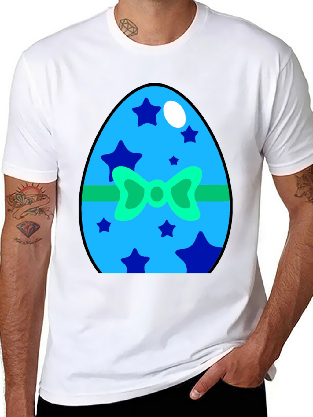 Festive Easter Egg Graphic Tee - Holiday Celebration