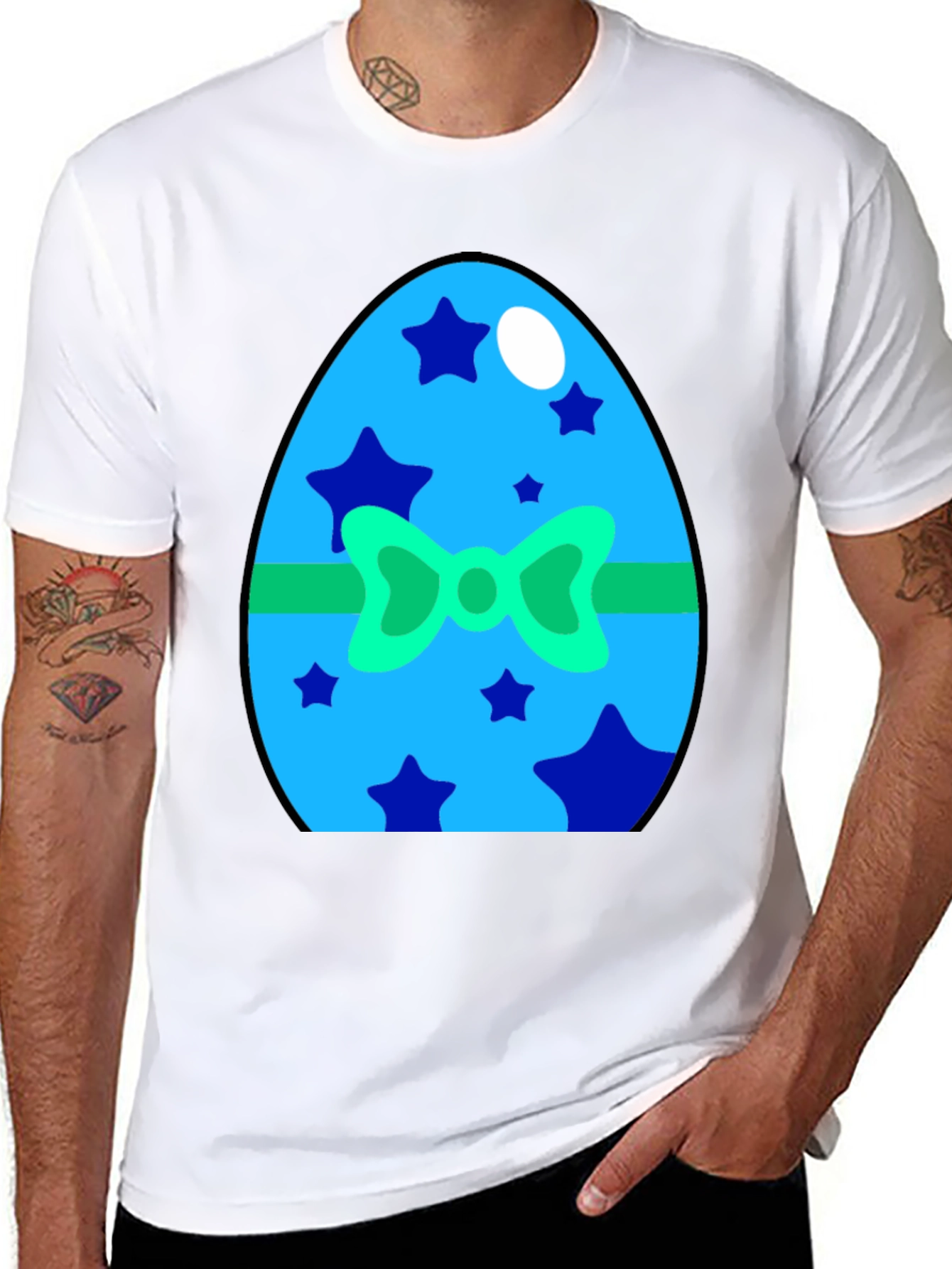 Festive Easter Egg Graphic Tee - Holiday Celebration