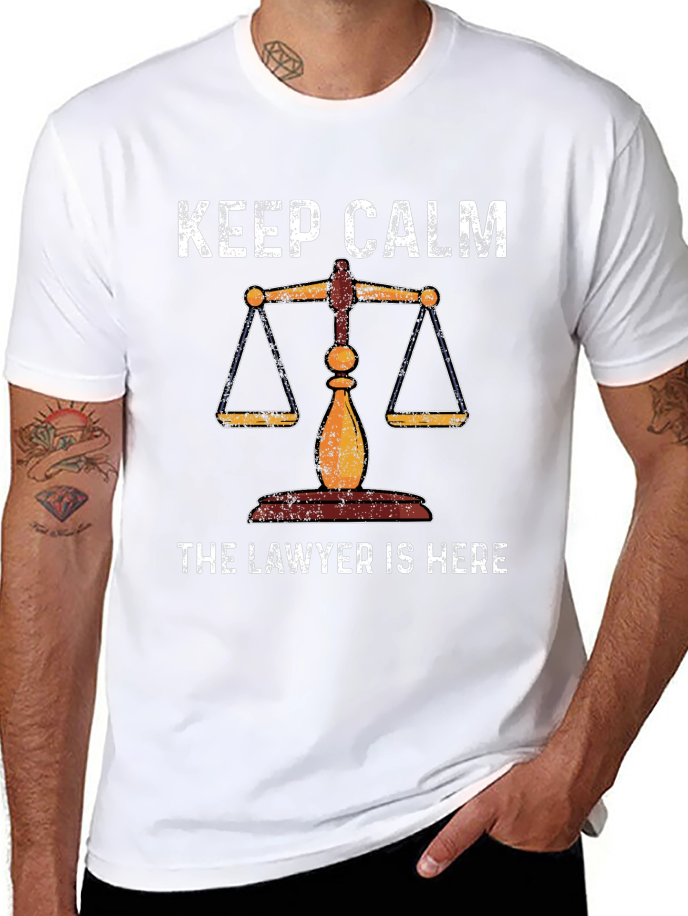 Keep Calm Lawyer T-Shirt - Scales of Justice Tee