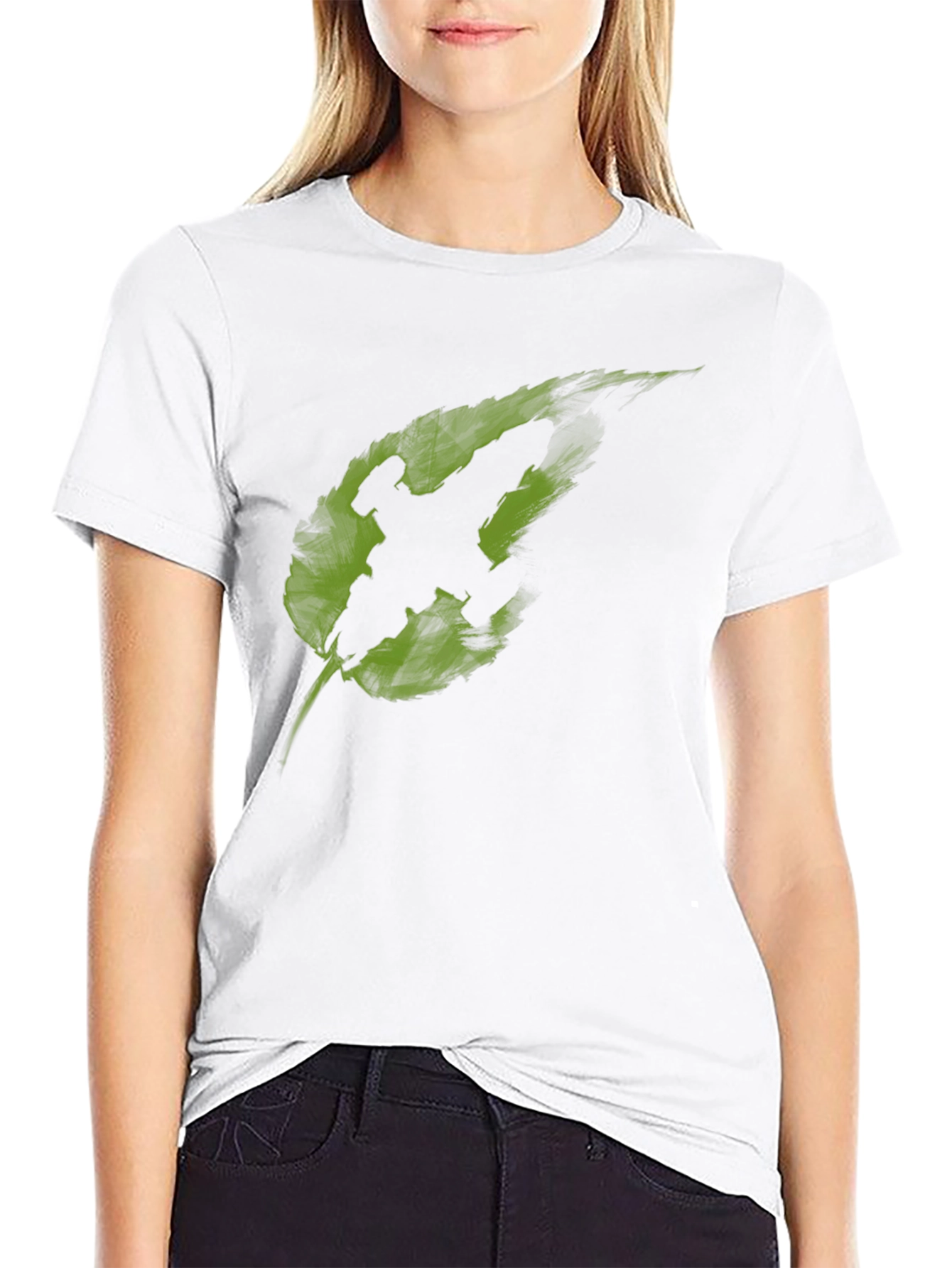 Leaf Fighter Graphic Tee - Black Cotton Blend