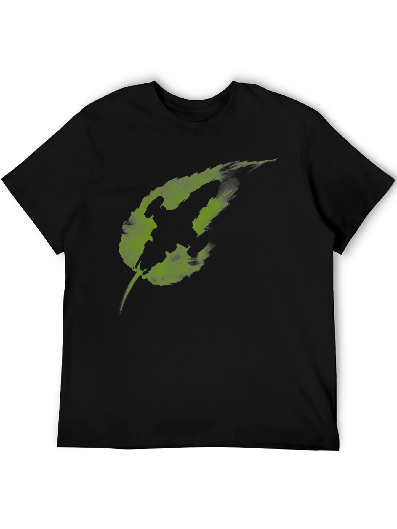 Leaf Fighter Graphic Tee - Black Cotton Blend
