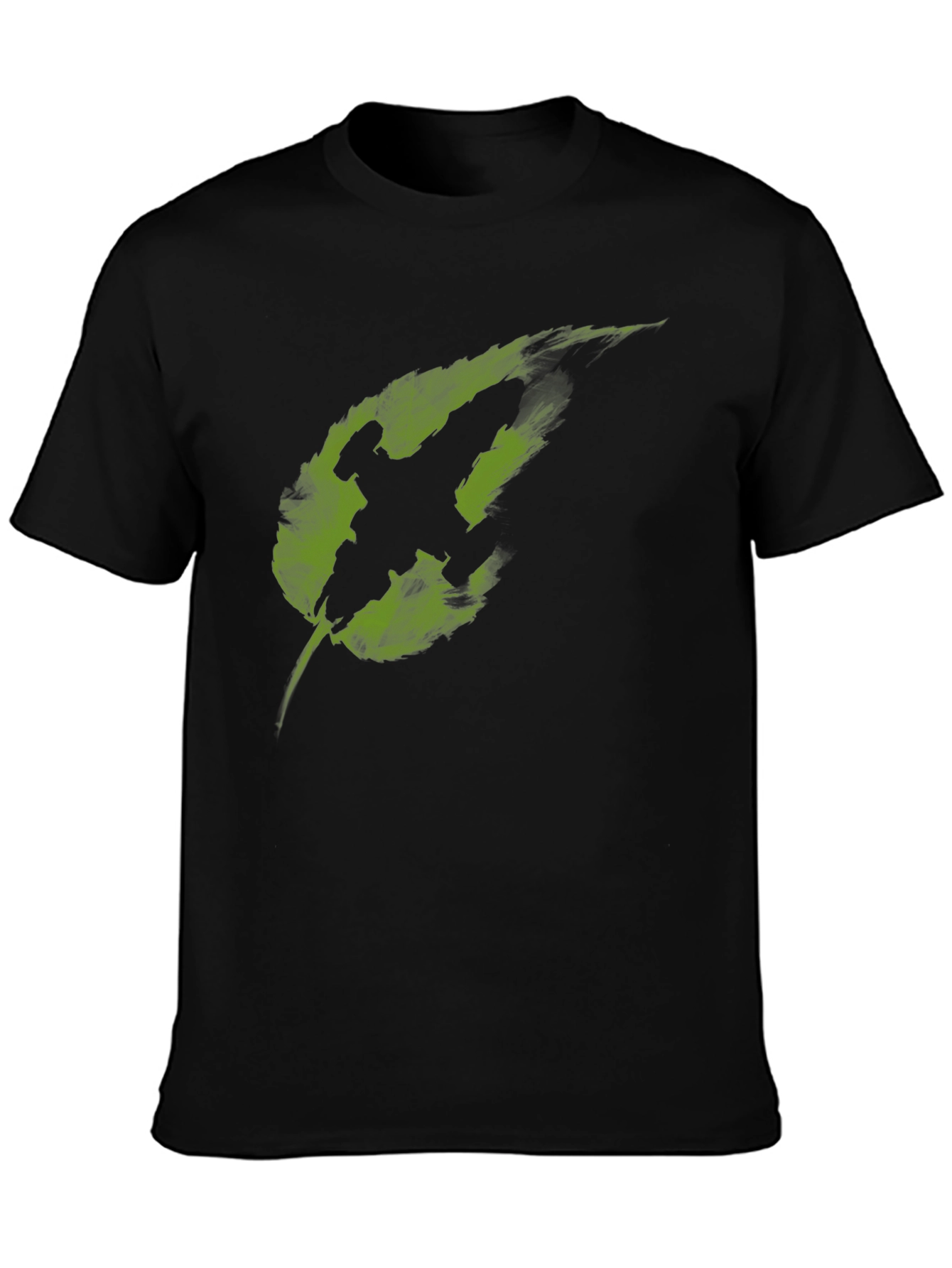 Leaf Fighter Graphic Tee - Black Cotton Blend