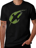 Leaf Fighter Graphic Tee - Black Cotton Blend