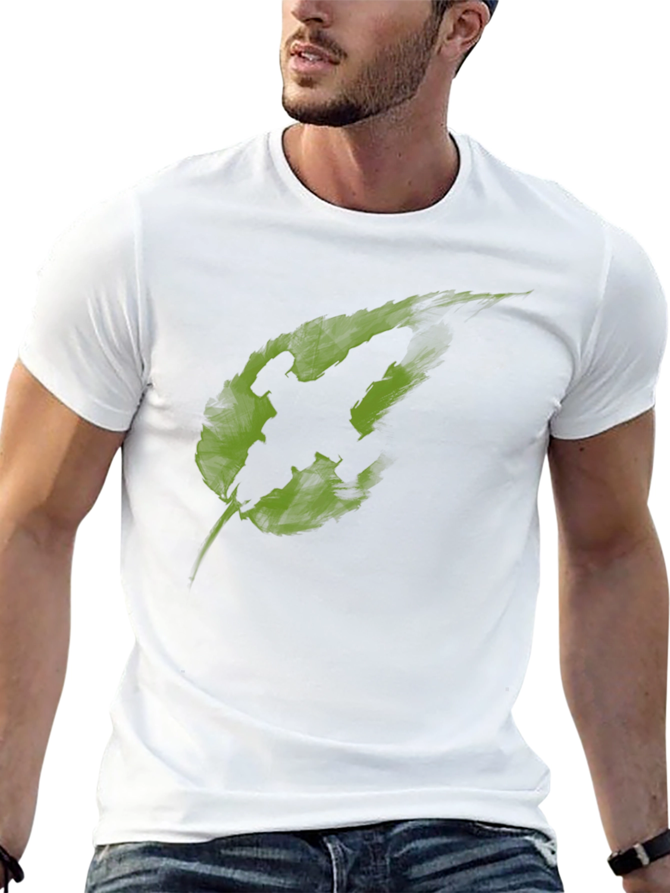 Leaf Fighter Graphic Tee - Black Cotton Blend