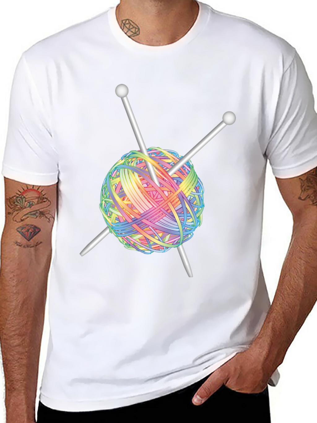 Knitting Yarn T-Shirt - Perfect for Craft Lovers!