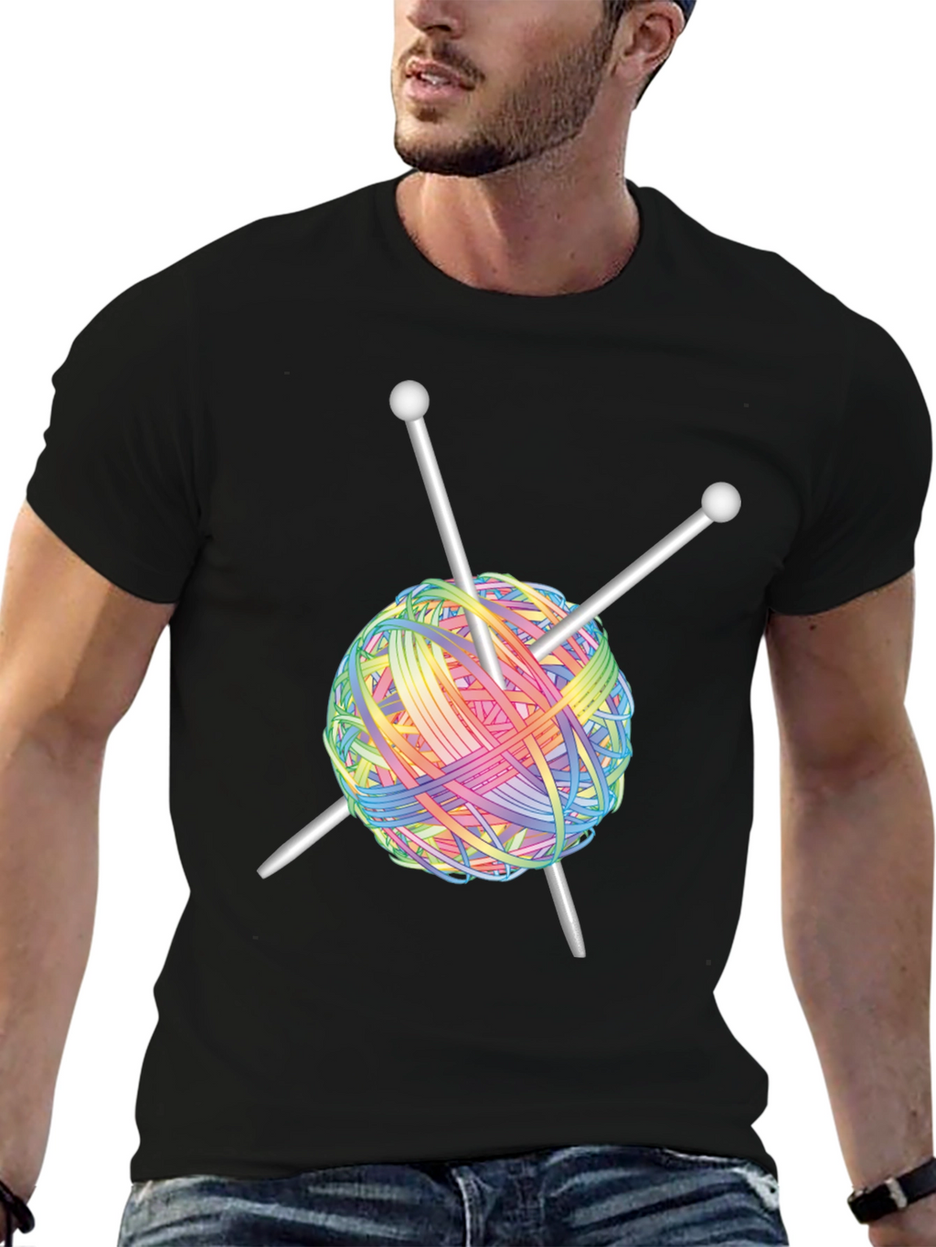 Knitting Yarn T-Shirt - Perfect for Craft Lovers!