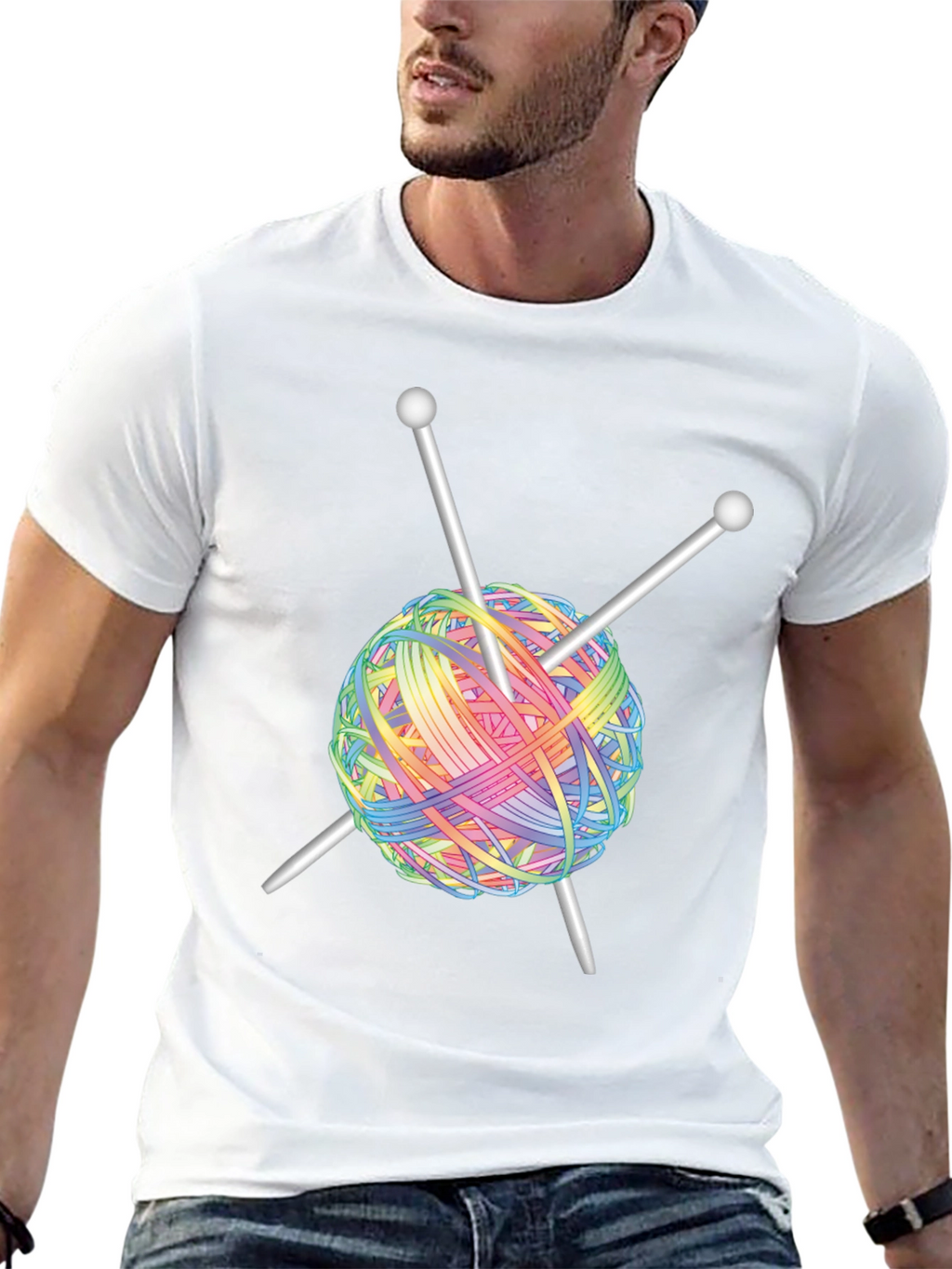 Knitting Yarn T-Shirt - Perfect for Craft Lovers!