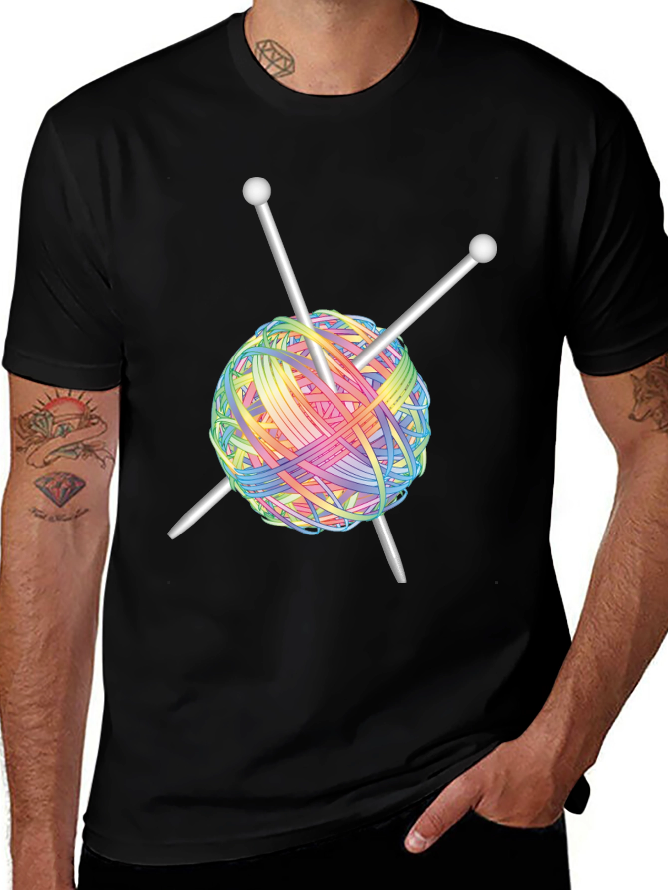 Knitting Yarn T-Shirt - Perfect for Craft Lovers!