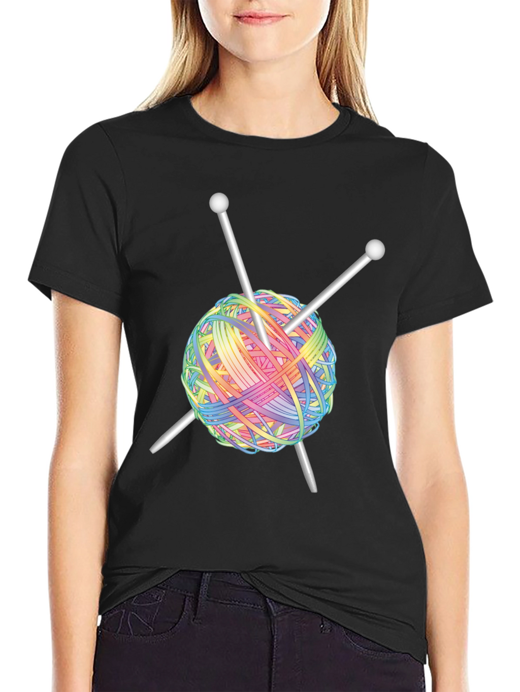 Knitting Yarn T-Shirt - Perfect for Craft Lovers!