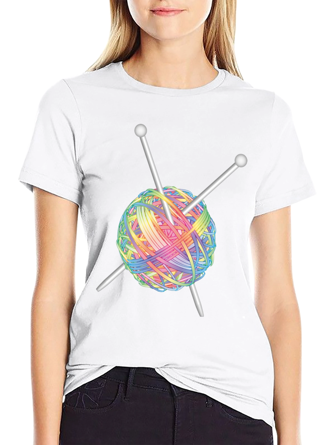Knitting Yarn T-Shirt - Perfect for Craft Lovers!