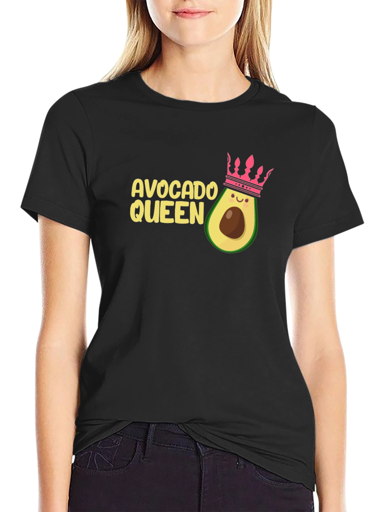 Avocado Queen Black T-Shirt