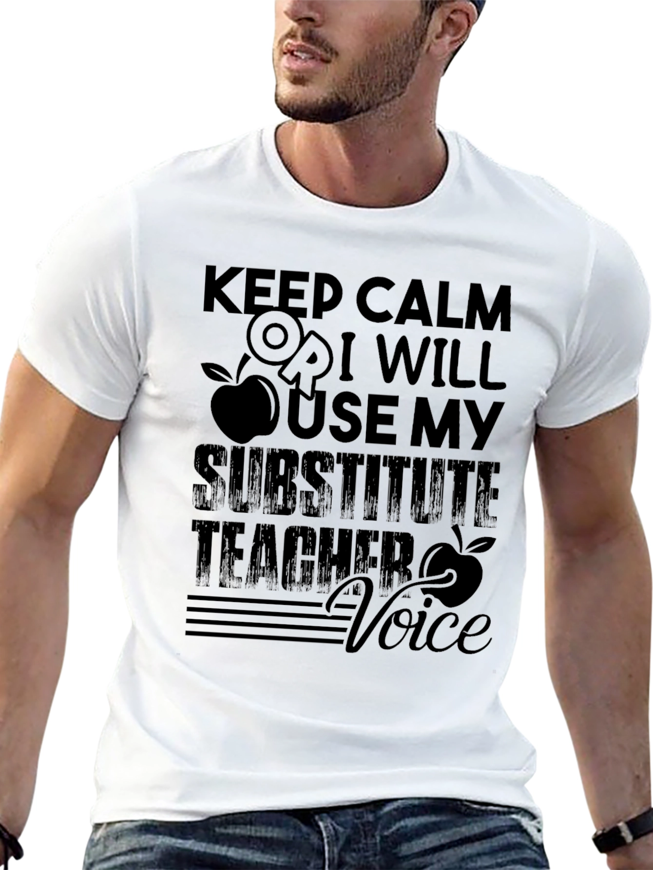 Keep Calm Substitute Teacher Voice T-Shirt