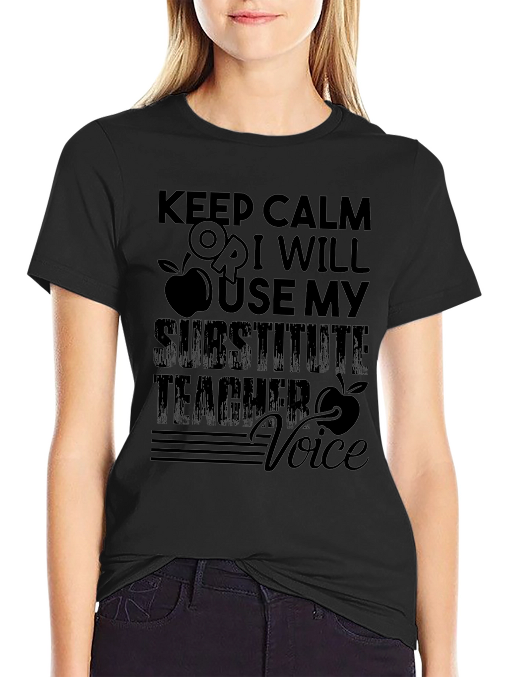 Keep Calm Substitute Teacher Voice T-Shirt