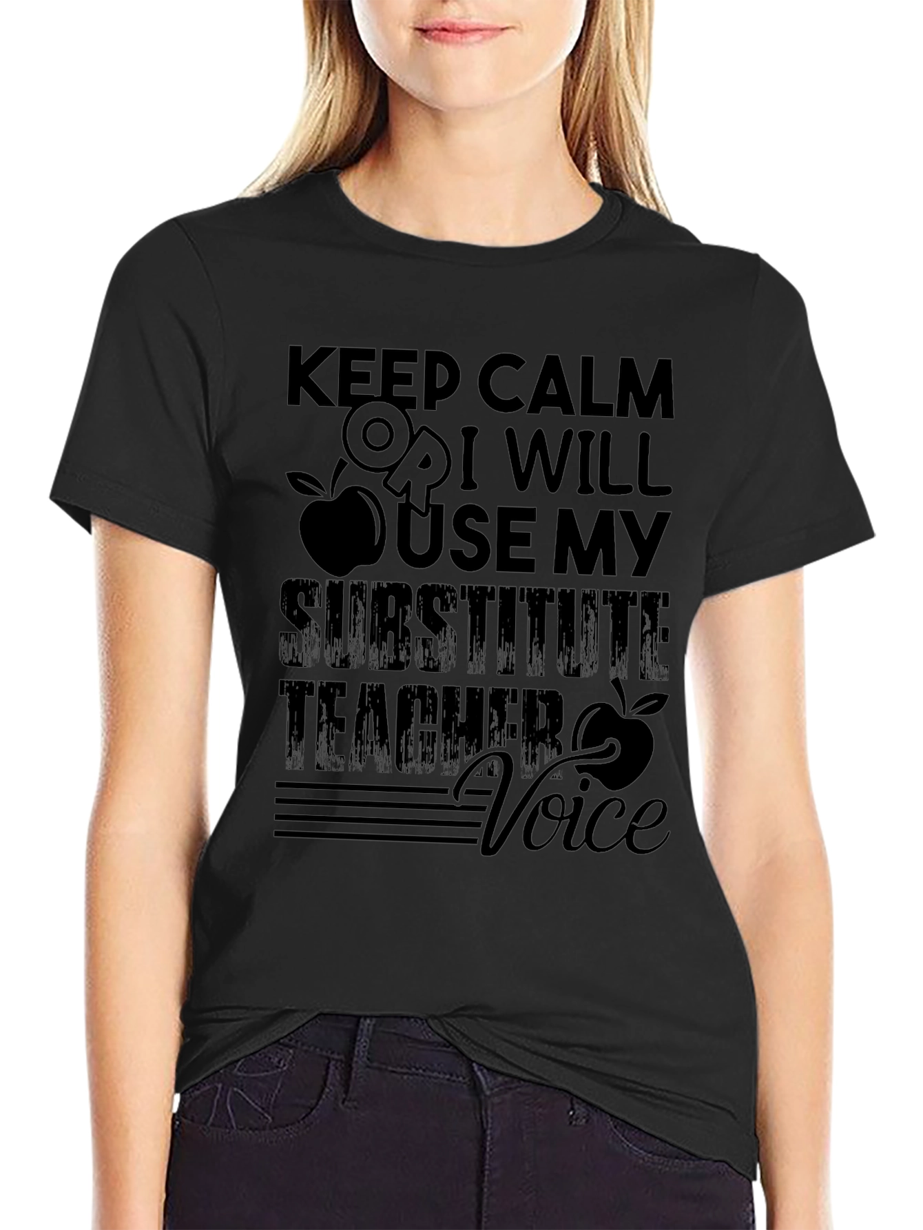 Keep Calm Substitute Teacher Voice T-Shirt