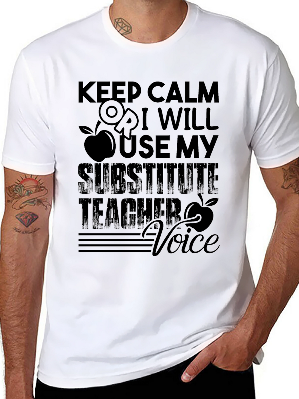 Keep Calm Substitute Teacher Voice T-Shirt