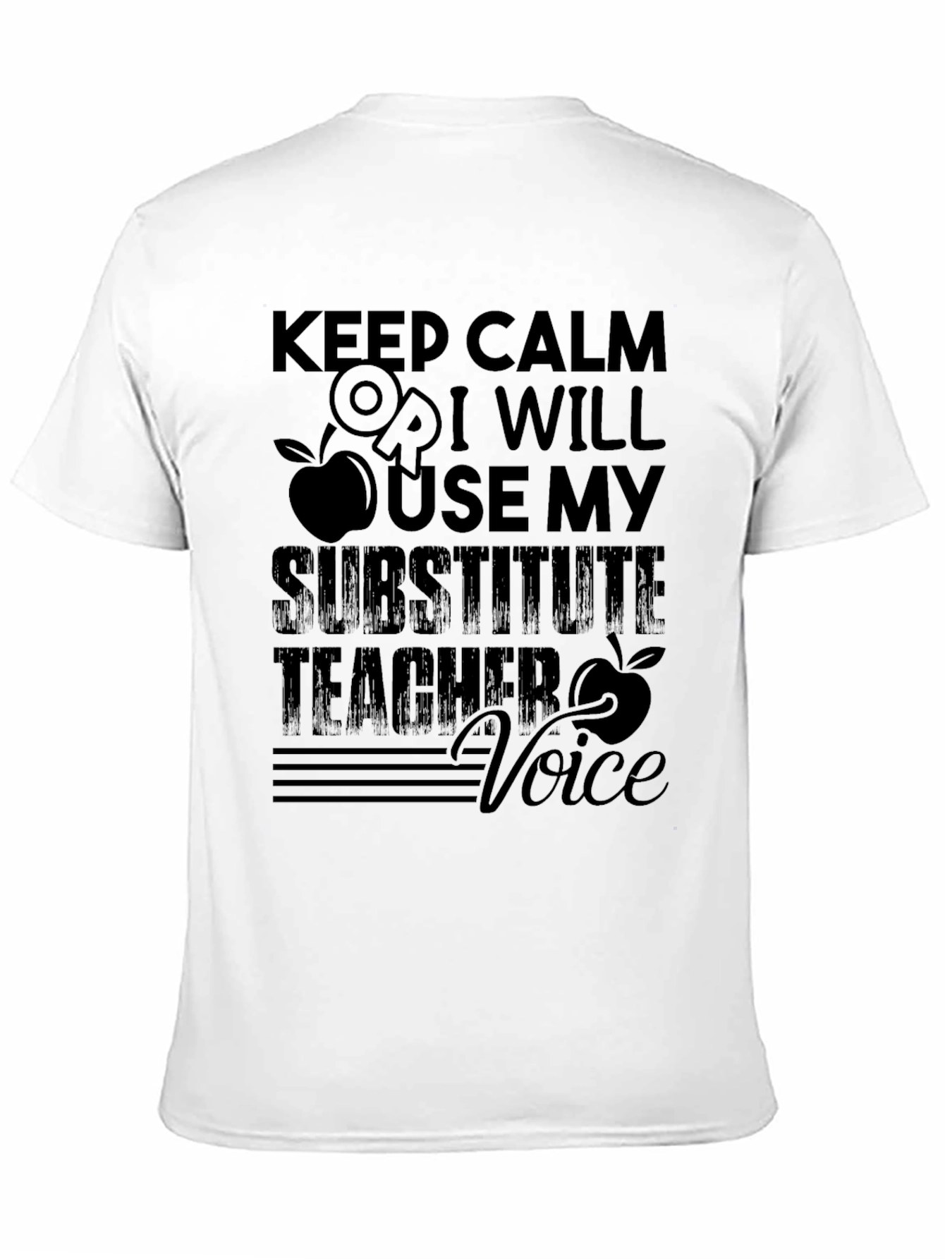 Keep Calm Substitute Teacher Voice T-Shirt