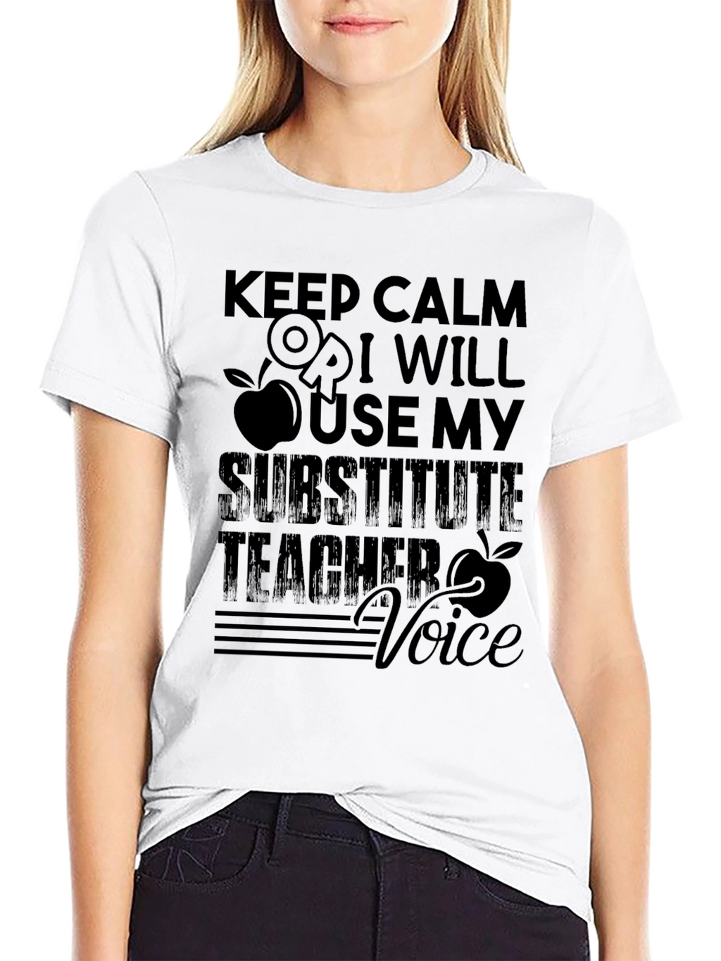 Keep Calm Substitute Teacher Voice T-Shirt