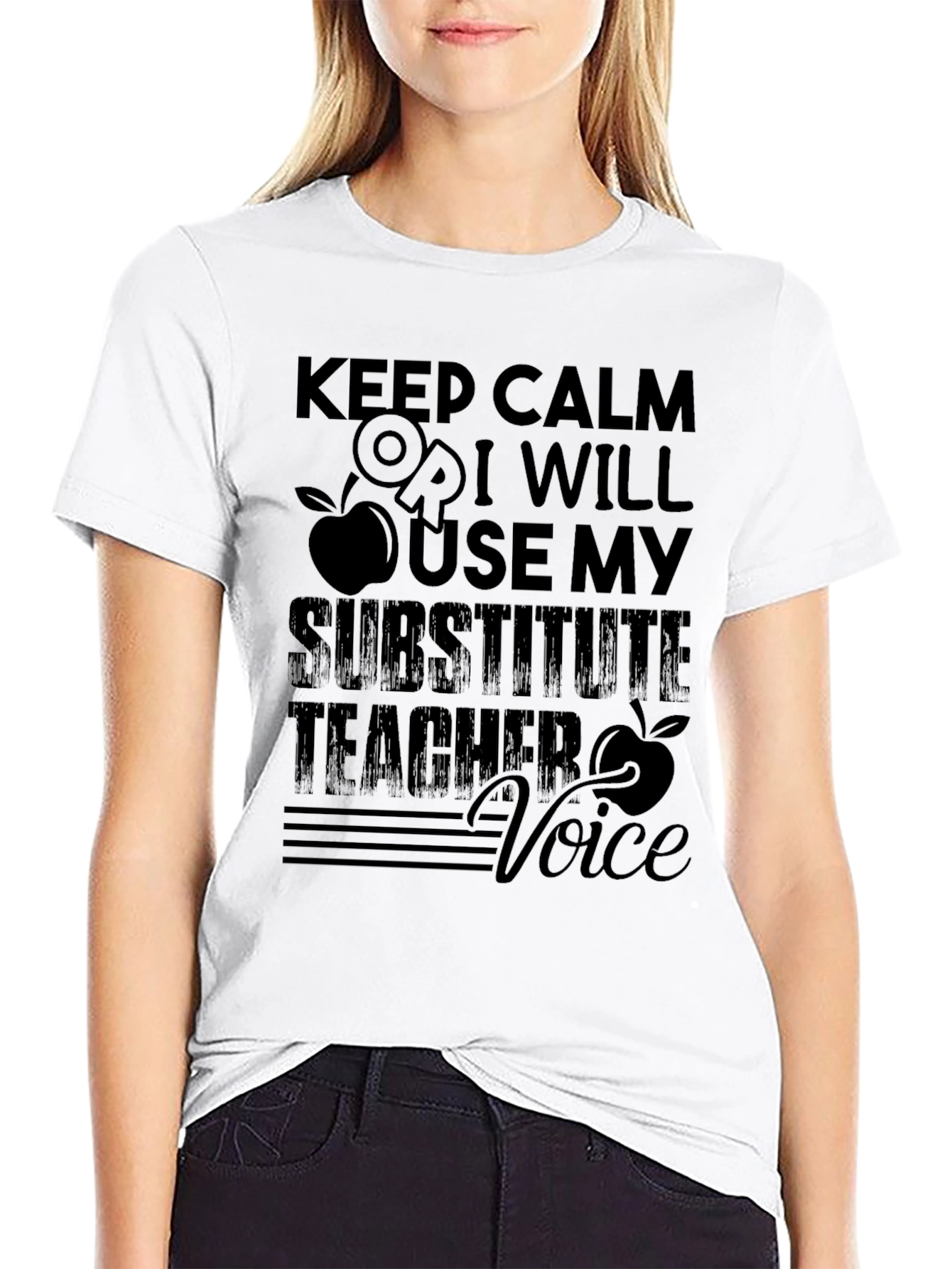 Keep Calm Substitute Teacher Voice T-Shirt
