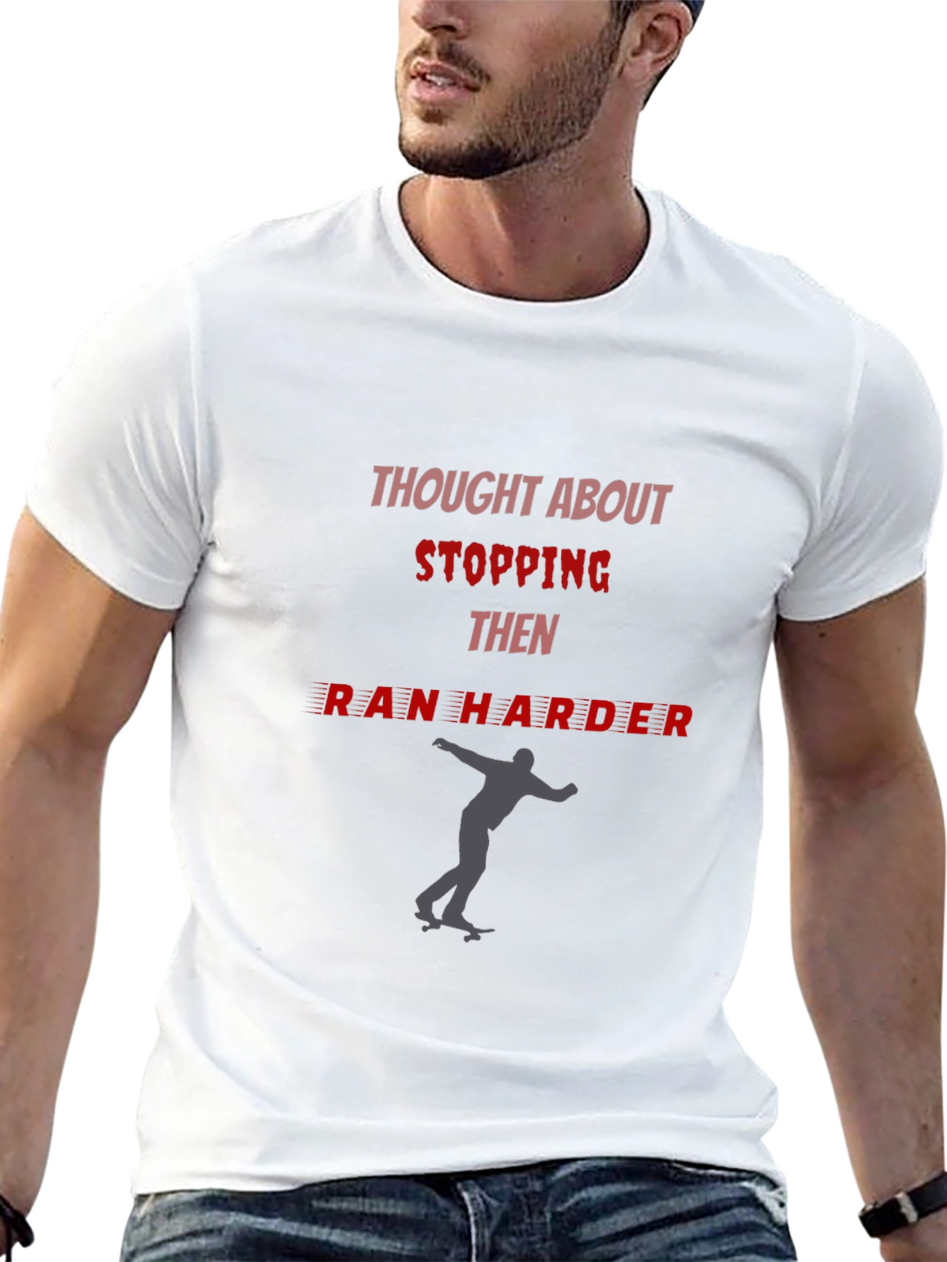 Skateboarding Motivation Graphic Tee