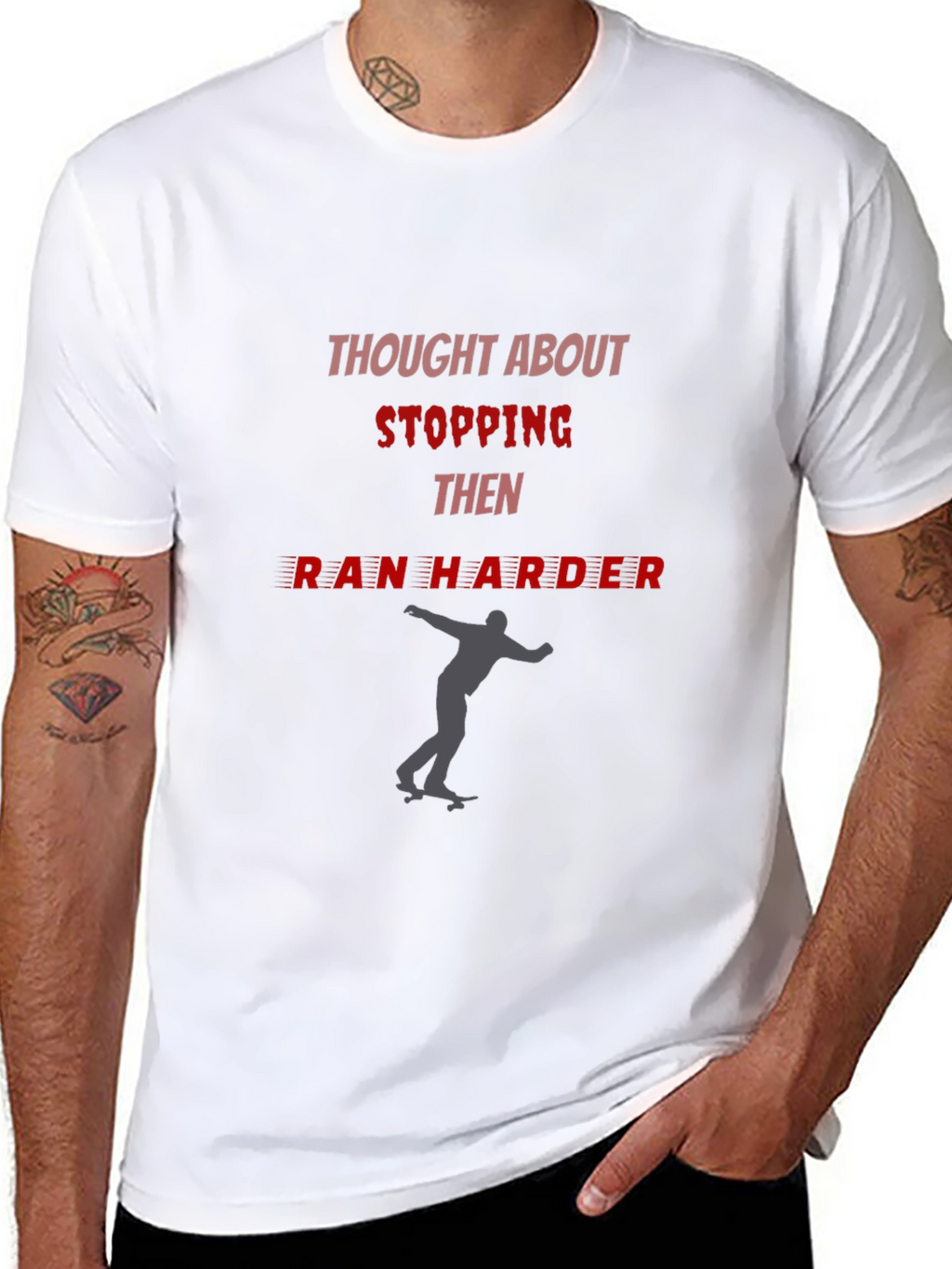 Skateboarding Motivation Graphic Tee