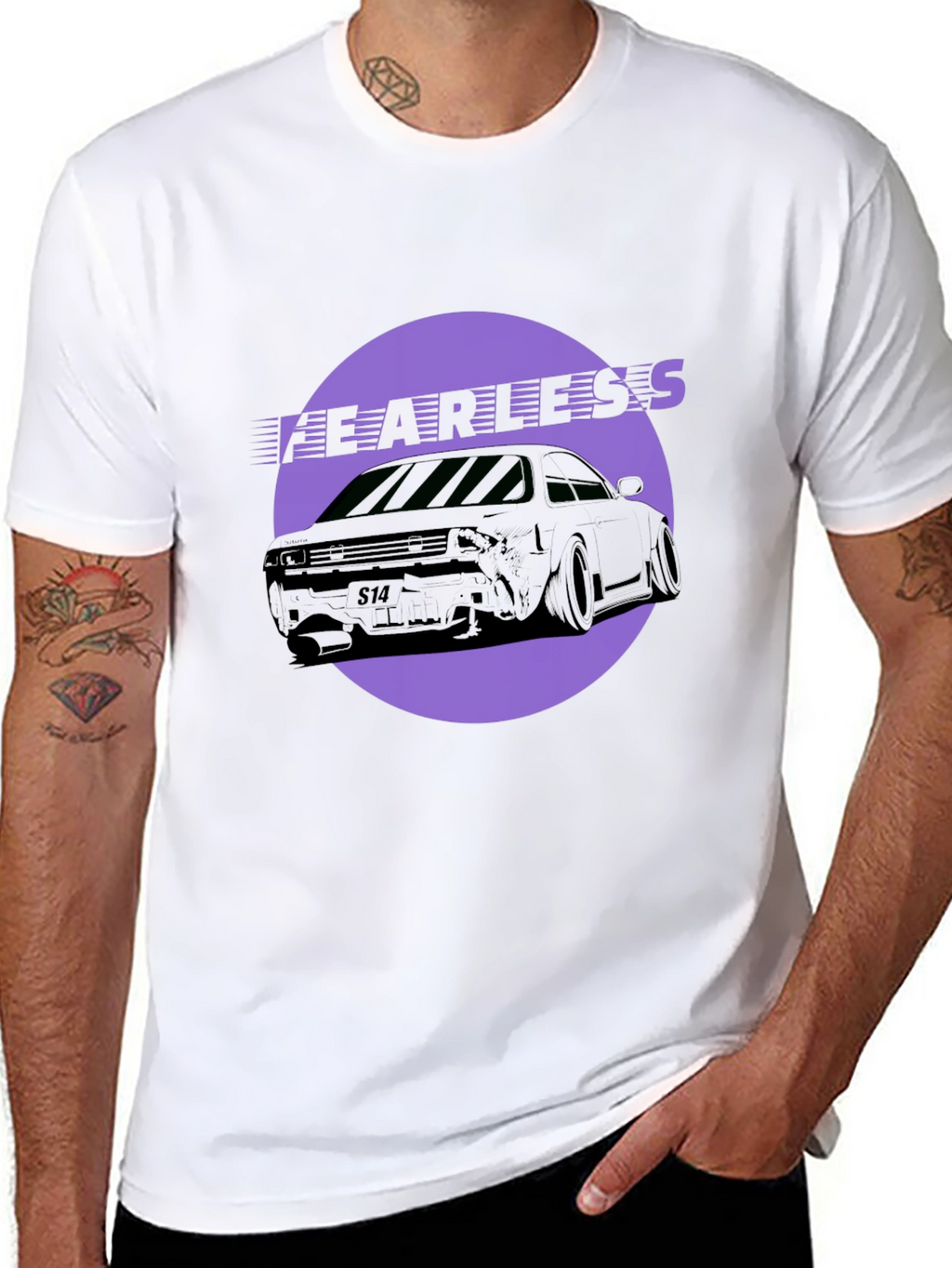 Fearless Car Graphic Tee - Black