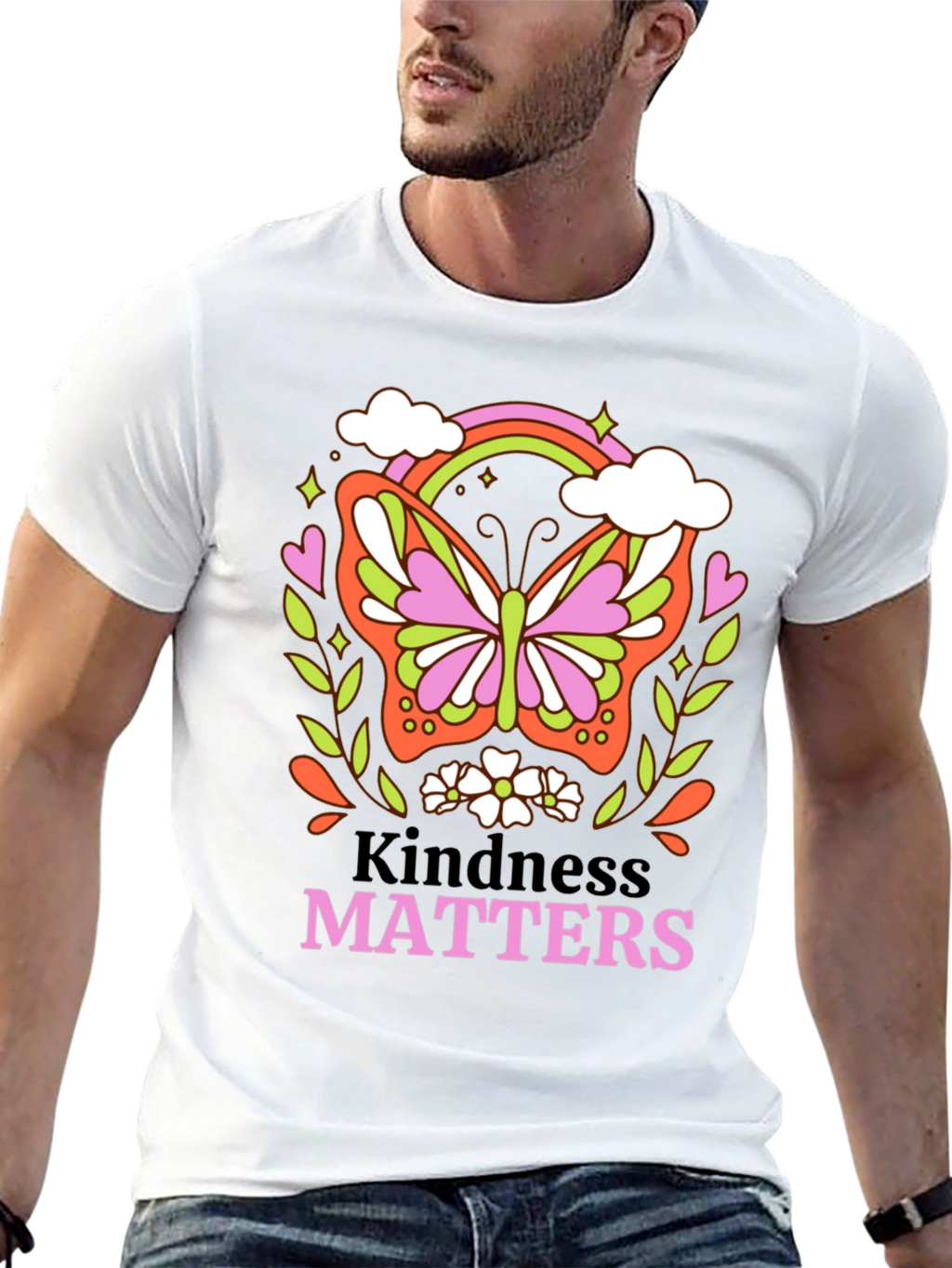 Kindness Matters Butterfly Graphic T-Shirt