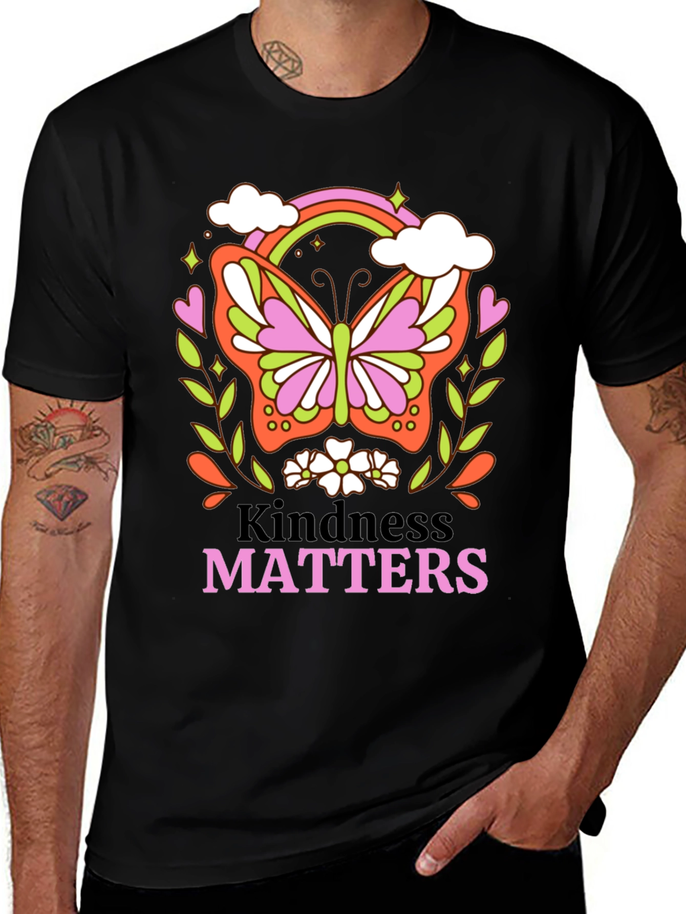 Kindness Matters Butterfly Graphic T-Shirt