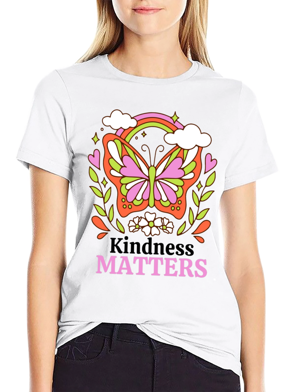 Kindness Matters Butterfly Graphic T-Shirt