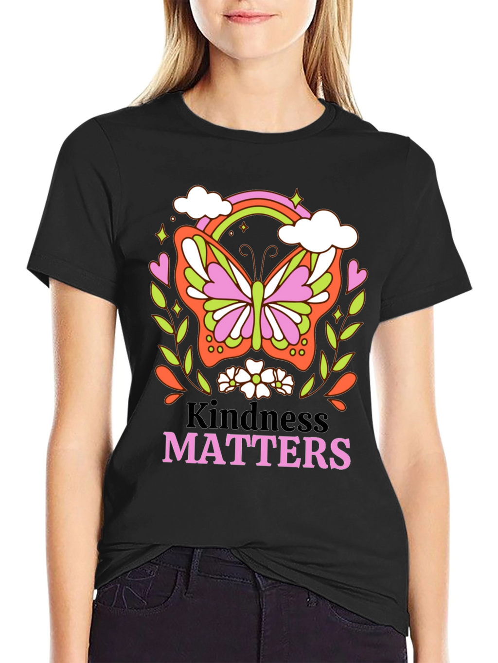 Kindness Matters Butterfly Graphic T-Shirt