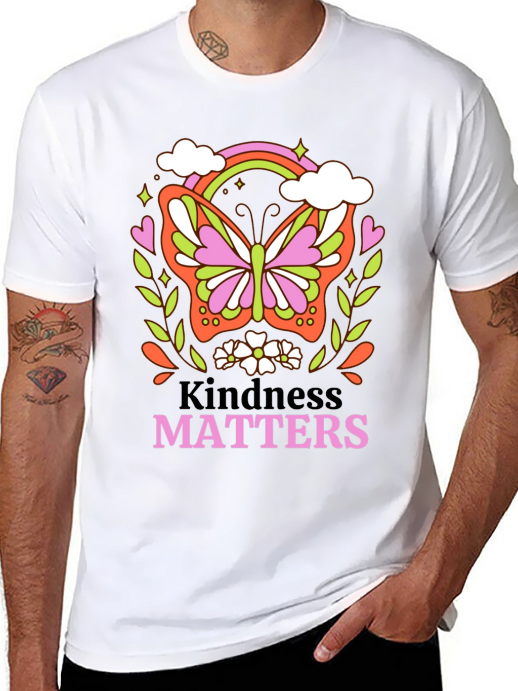 Kindness Matters Butterfly Graphic T-Shirt