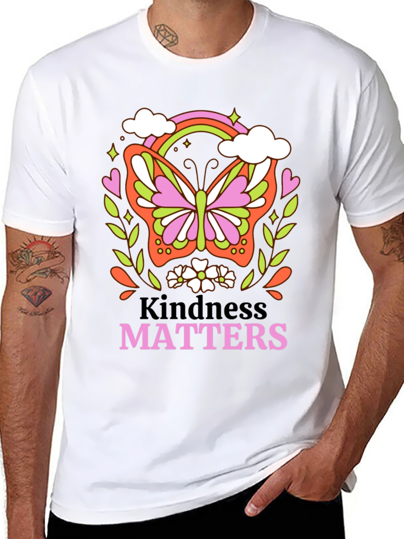 Kindness Matters Butterfly Graphic T-Shirt