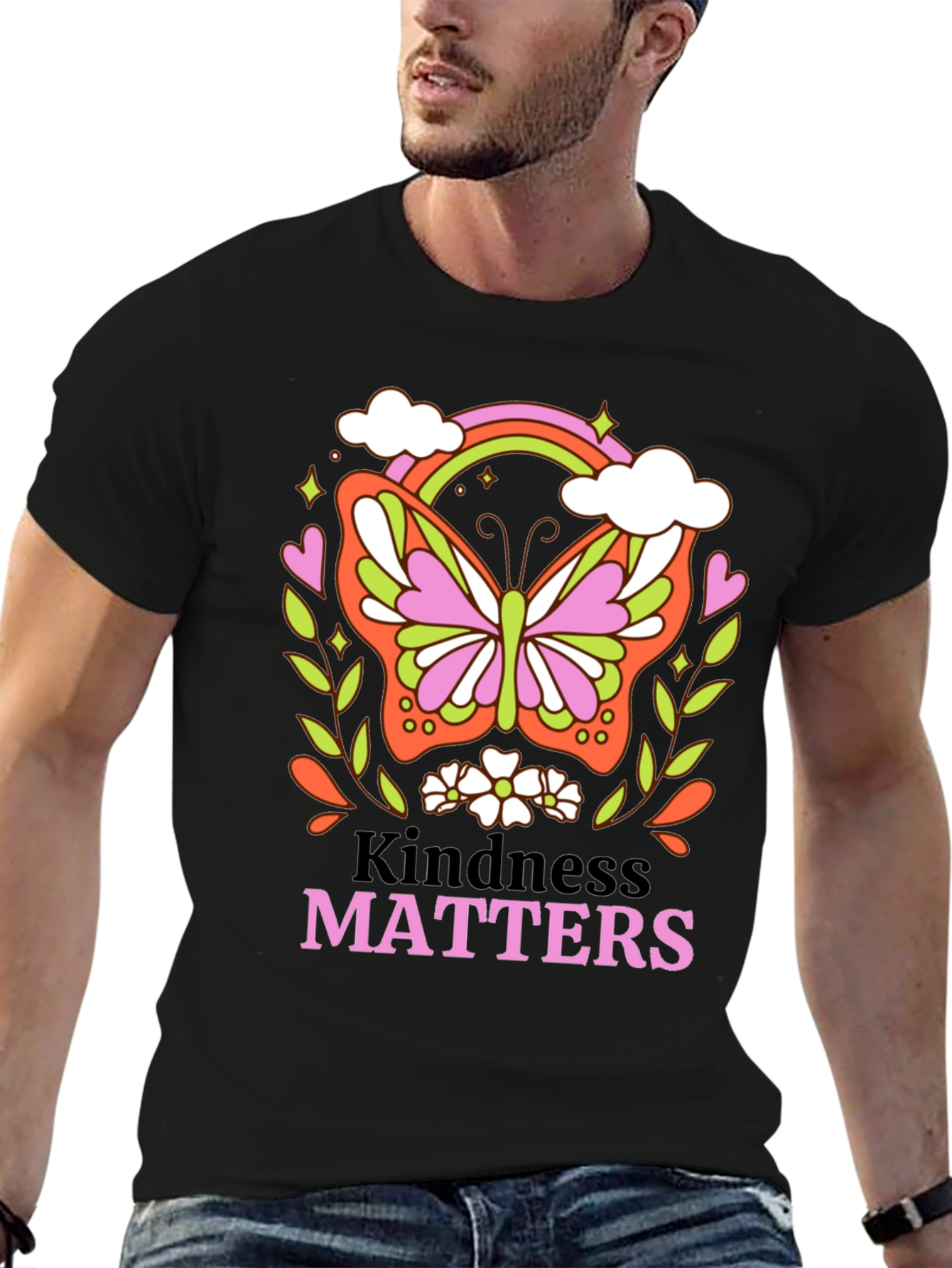 Kindness Matters Butterfly Graphic T-Shirt