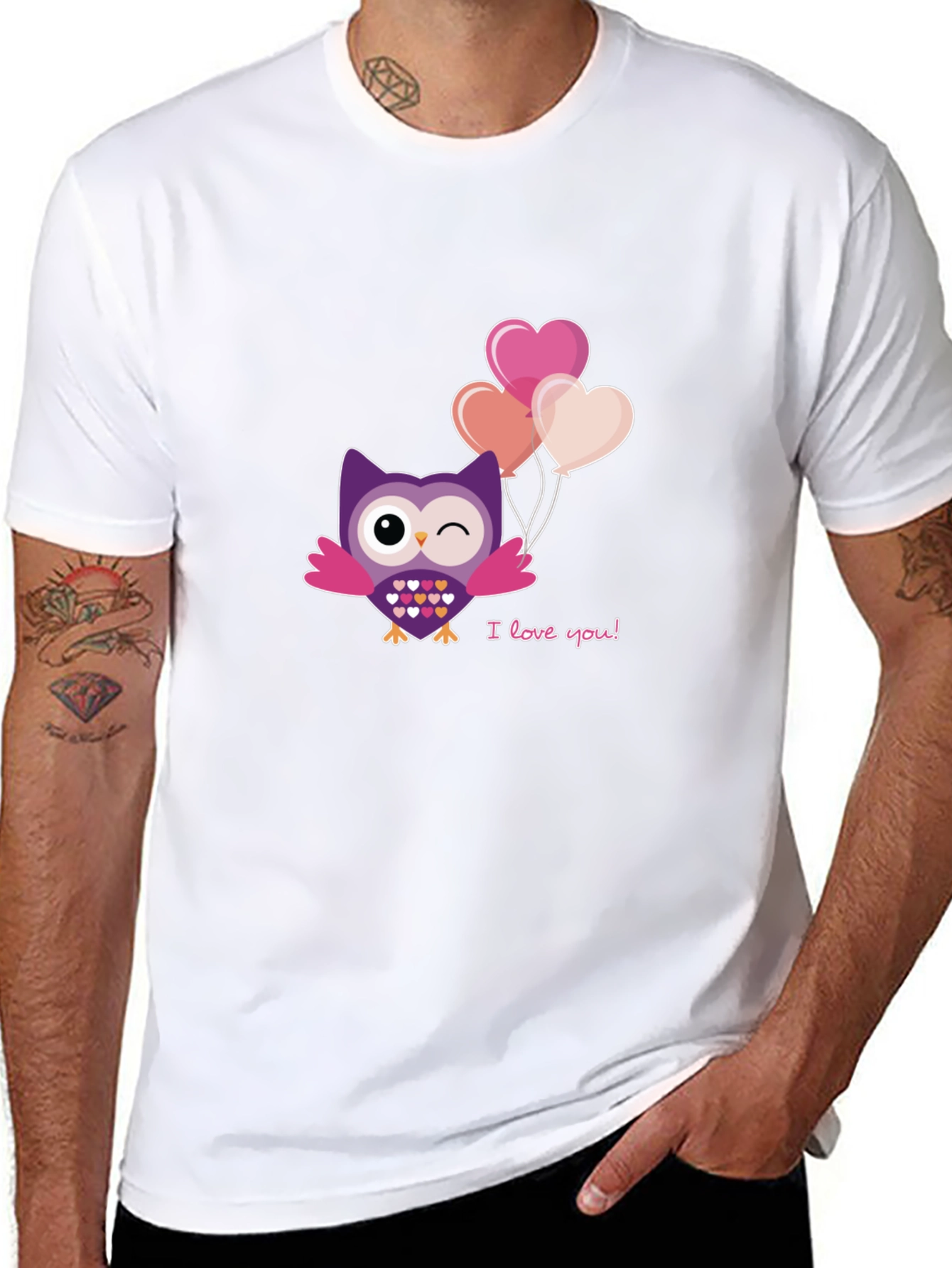Cute Owl I Love You T-Shirt - Valentines Day Gift