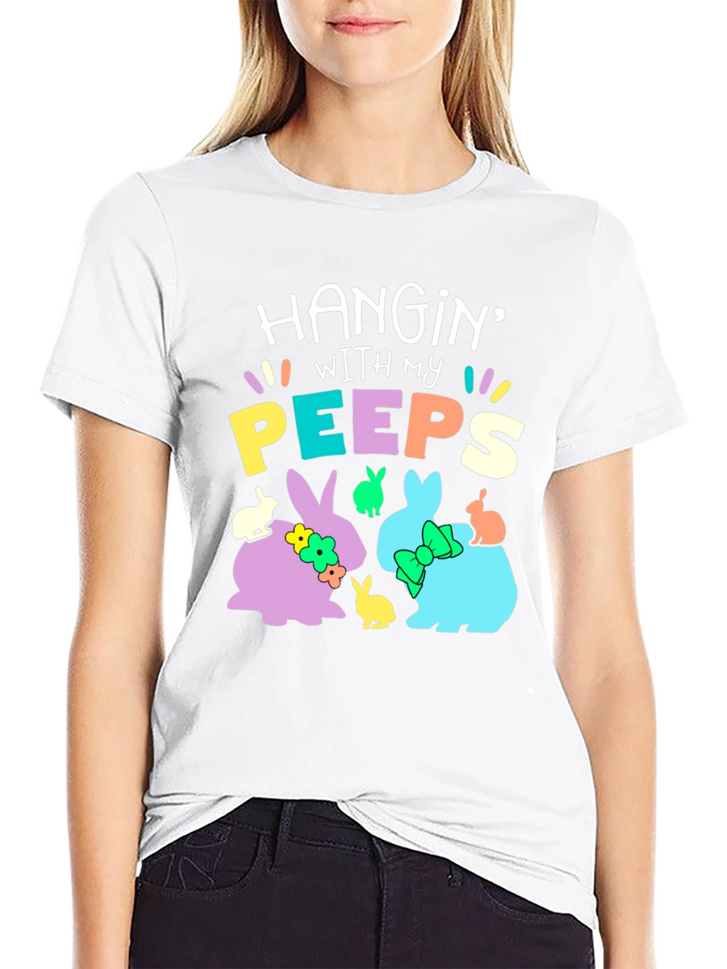 Hanging with My Peeps Easter T-Shirt - Bunny Design