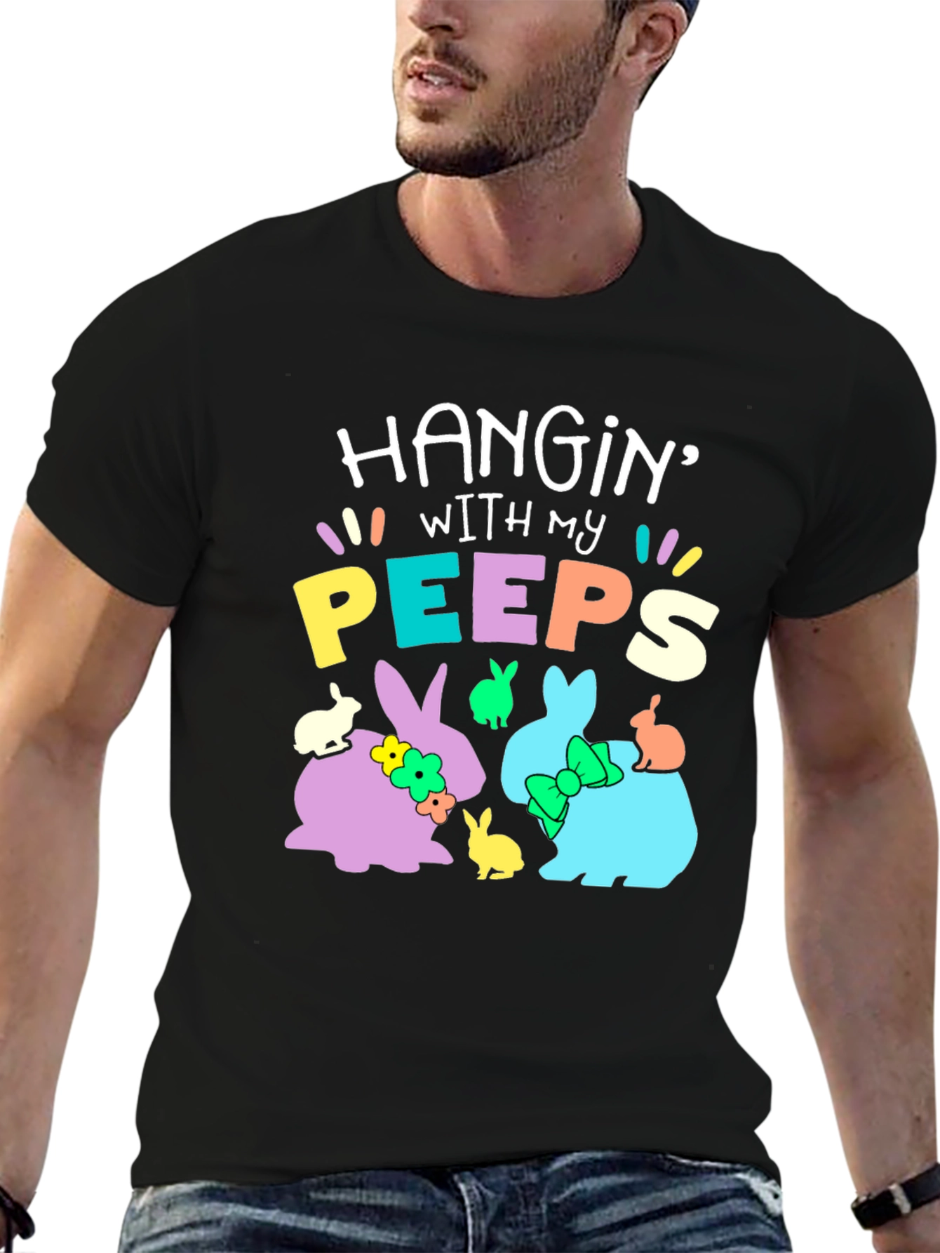 Hanging with My Peeps Easter T-Shirt - Bunny Design