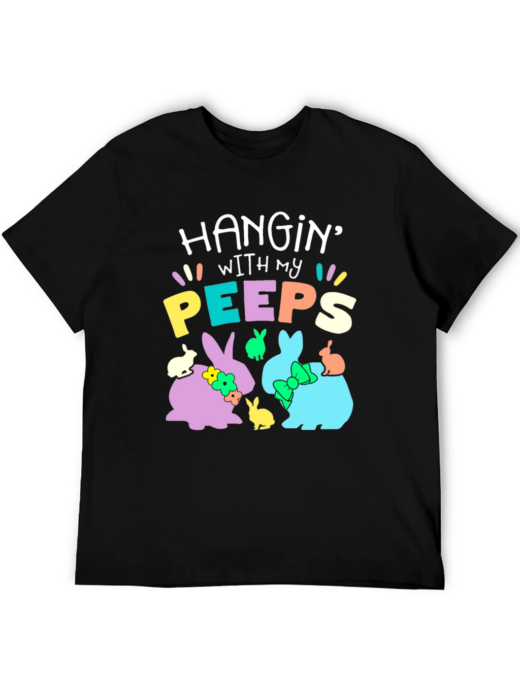 Hanging with My Peeps Easter T-Shirt - Bunny Design