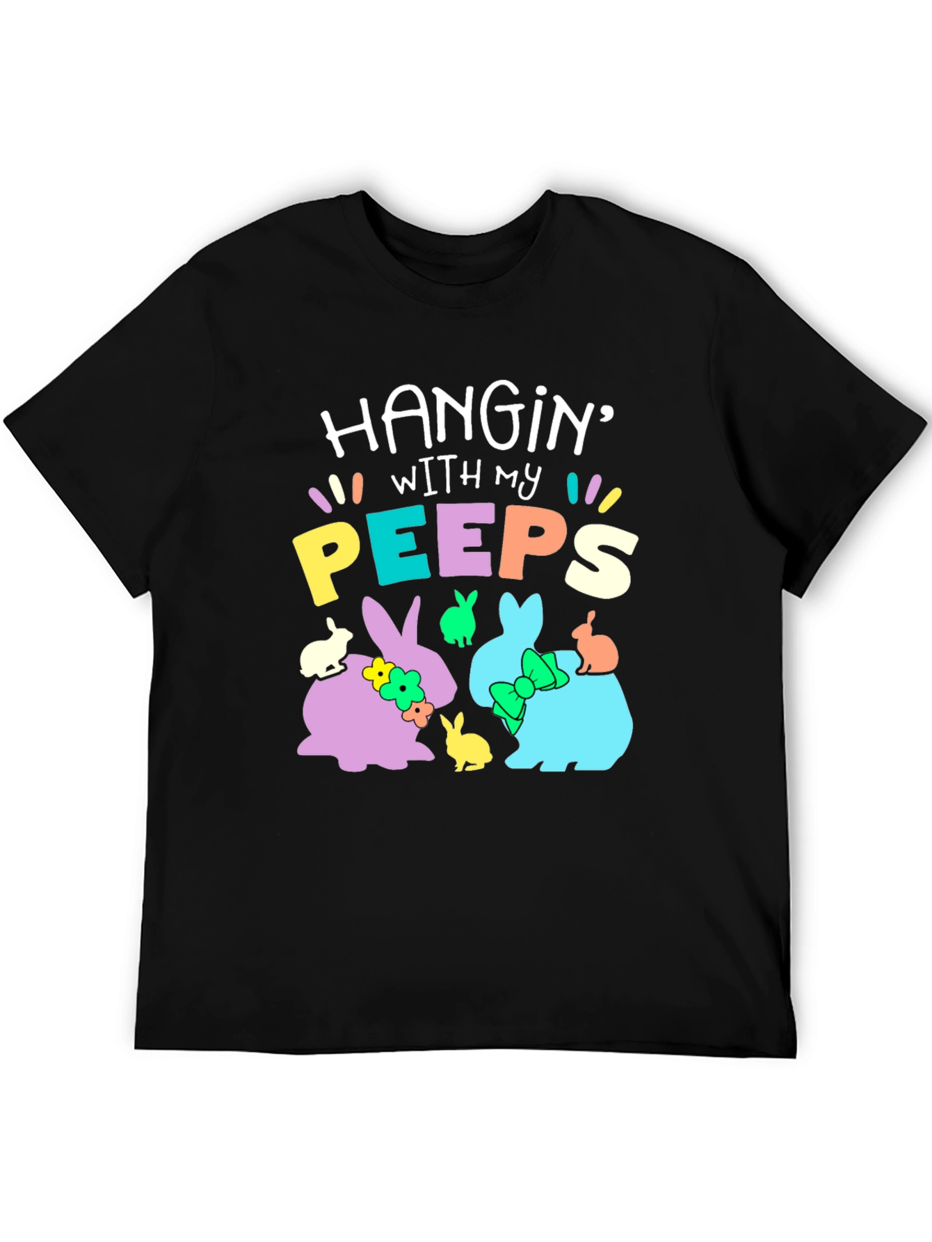 Hanging with My Peeps Easter T-Shirt - Bunny Design