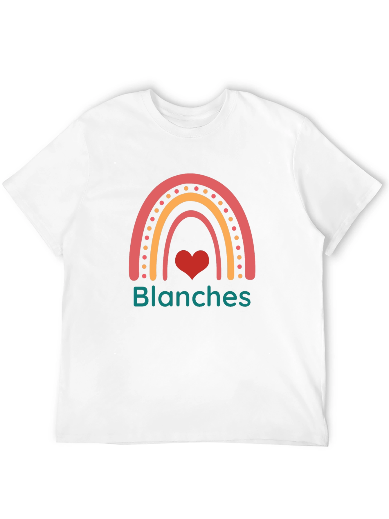Blanches Rainbow Heart Graphic Tee - Trendy Casual