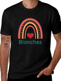 Blanches Rainbow Heart Graphic Tee - Trendy Casual